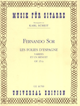 SOR LES FOLIES D'ESPAGNE OP15a S Gtr op. 15/a