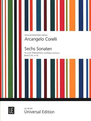 CORELLI SIX SONATAS II 2Tre Rec BC Band 2