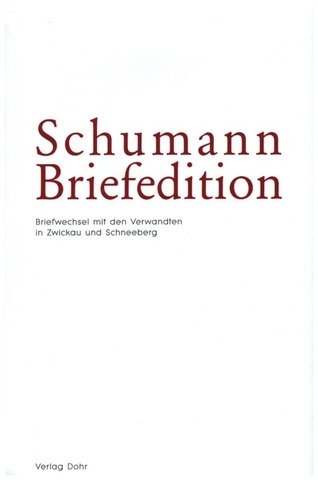Schumann Briefedition Ser.I Bd. 1 apart