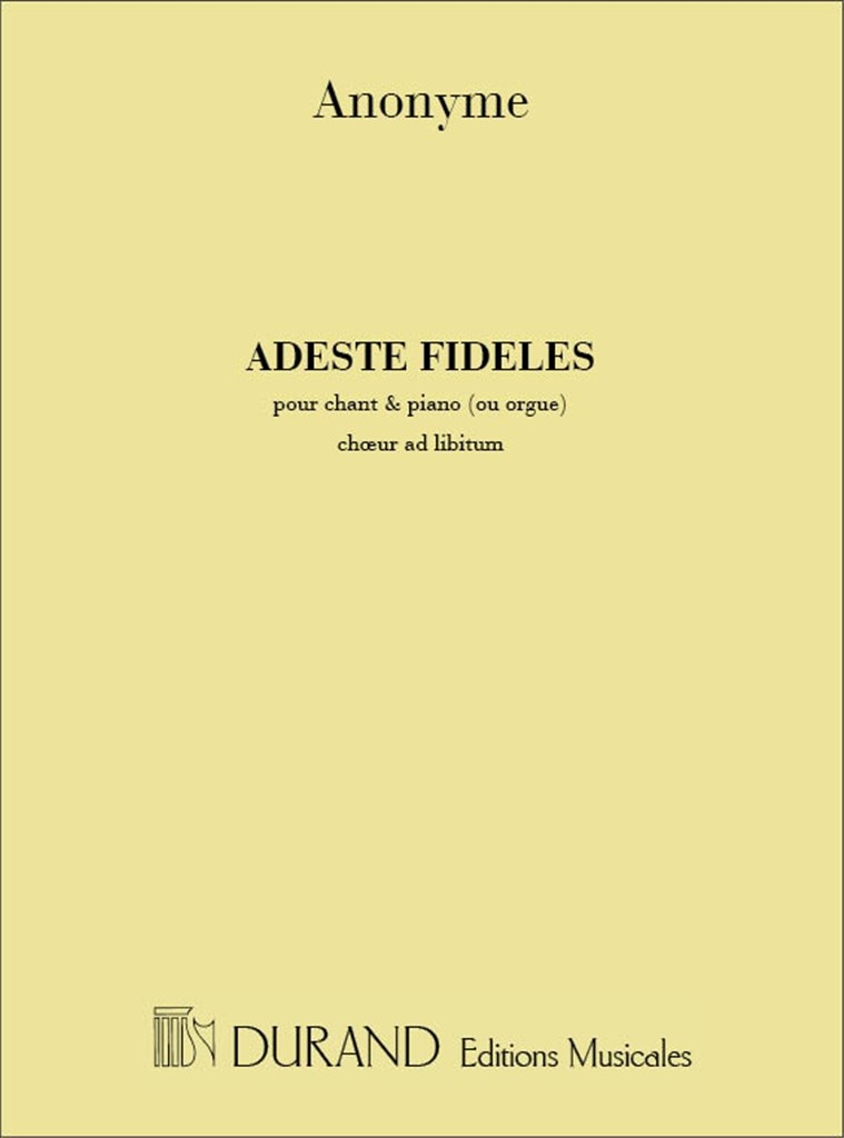 Adeste Fideles Mezzo-Orgue (Voz), piano (Auteur Inconnu