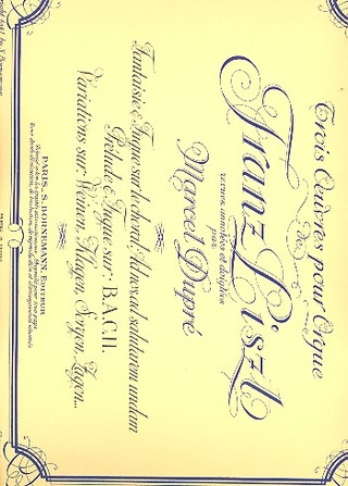 Trois Oeuvres Pour Orgue (�rgano)