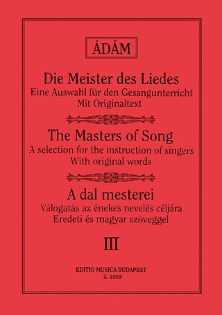 Die Meister des Liedes III Brahms,Cornelius,Franz Vocal and Piano