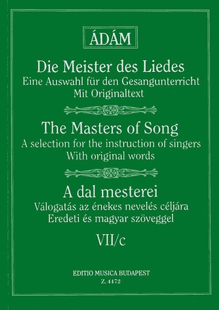 Die Meister des Liedes VII-c Lieder von Brahms, F Vocal and Piano